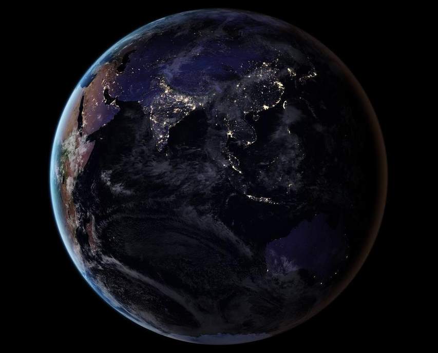 Day–night terminator on a tilted sphere.