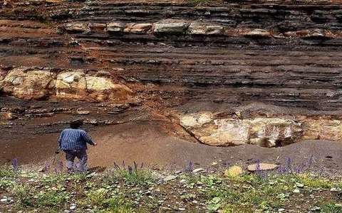 Normal fault in the folds-faults lab — a TERMS crop, not the glossary plate and not the lab cover.